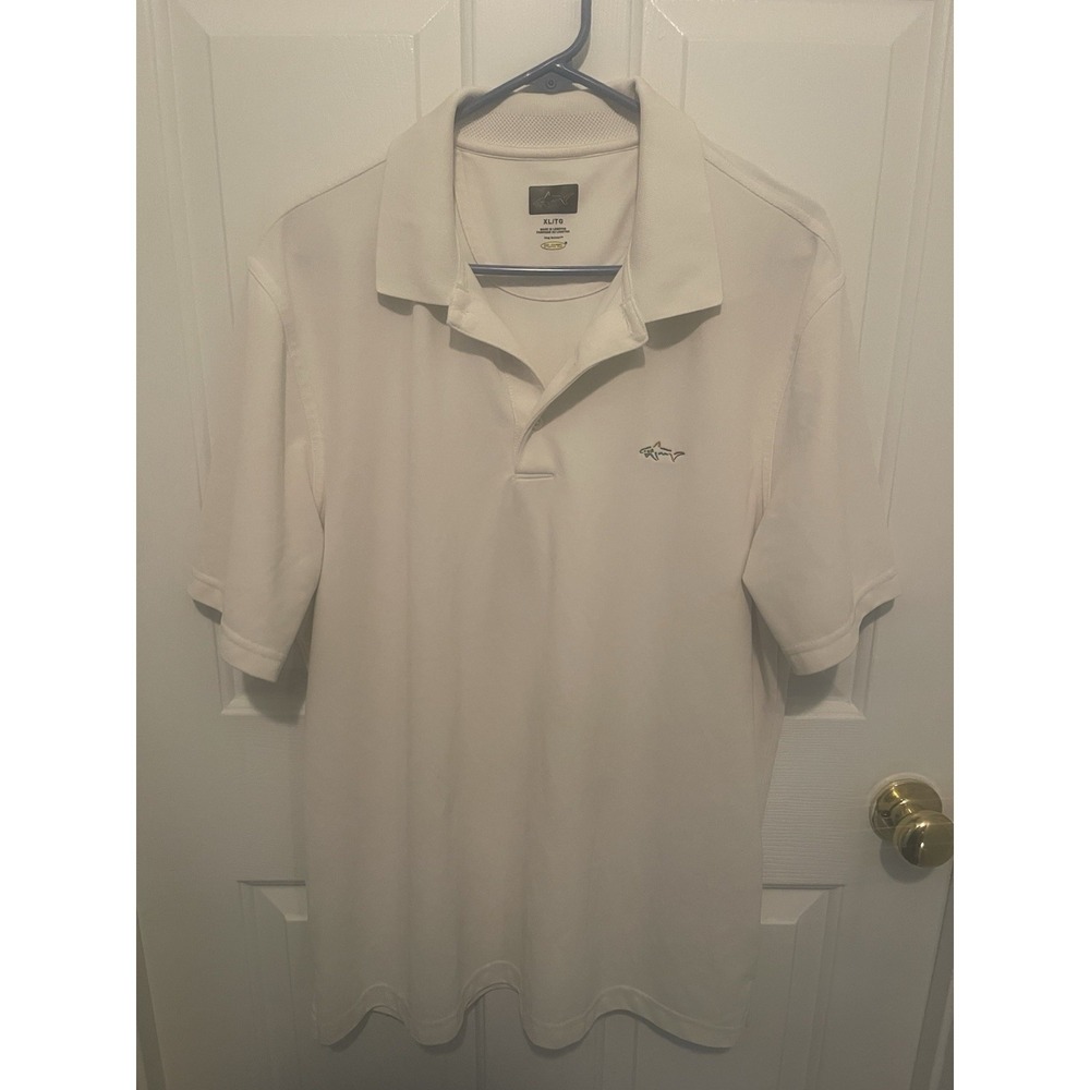 GREG NORMAN WHITE XL/TG GOLF SHIRT SHORT SLEEVE POLO